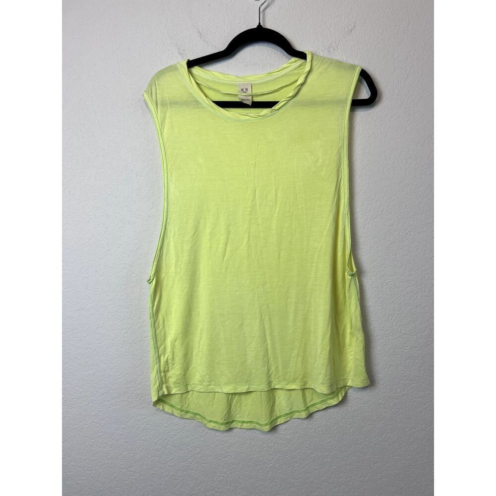 Free People The It Muscle Tank Top - Neon Yellow, Size XS